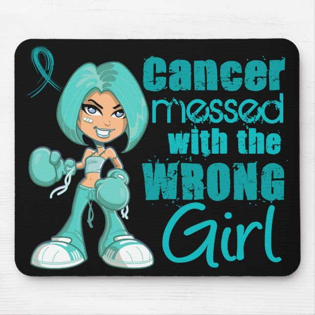 Ovarialkarzinom mit falscher Girl.png Mousepad (Vorne)