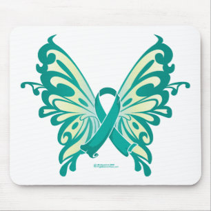 Ovarialkarzinom-Ribbon-Schmetterling Mousepad