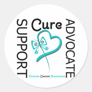 Ovarialkarzinom-Support Advocate Cure Runder Aufkleber