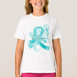 Ovarialkrebs glaubt Geblüht Ribbon T-Shirt