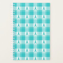 Ovarian Cancer Awareness Plaid Planner, Teal