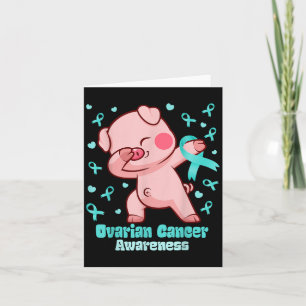 Ovarieller Krebs Funny Dabbing Schweinekrieger Karte