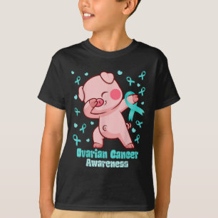 Ovarieller Krebs Funny Dabbing Schweinekrieger T-Shirt