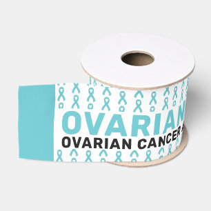 Ovarielles Krebsbewusstsein Muster Ribbon Ripsband