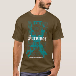Ovarielles Krebsbewusstsein Überlebender Aquamarin T-Shirt