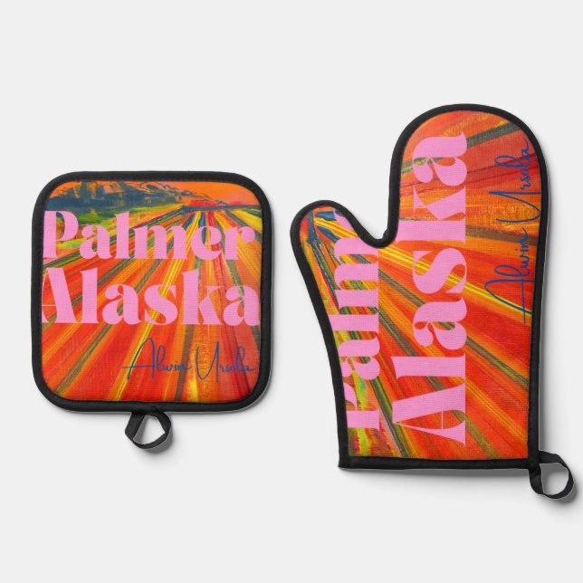 Oven Mit and Pot Holder Set (Vorderseite)