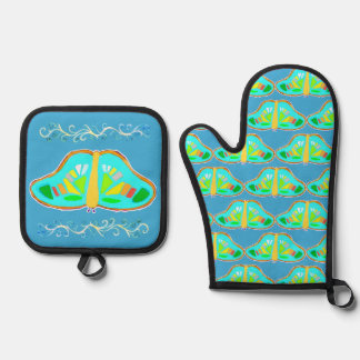 Oven mitt ofenhandschuh & Topflappen-Set