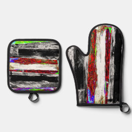 Oven Mitt & Pot Holders – Reflection Layers Ofenhandschuh & Topflappen-Set