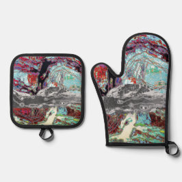 Oven Mitt & Pot Holders – Strata Pulse Ofenhandschuh & Topflappen-Set