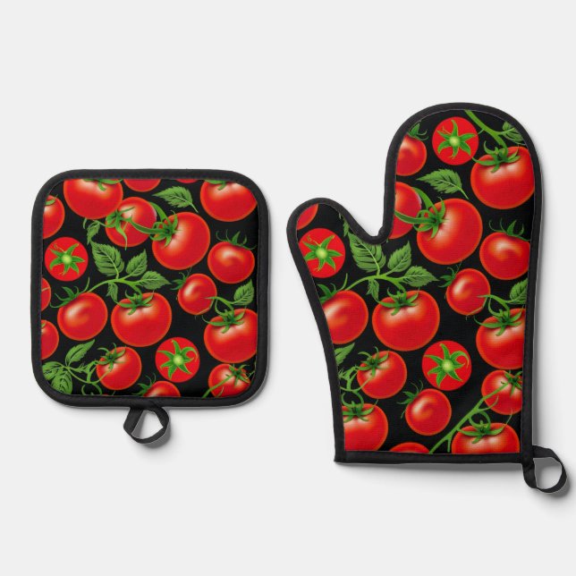 Oven Mitt und Pot Holder Ofenhandschuh & Topflappen-Set (Vorderseite)