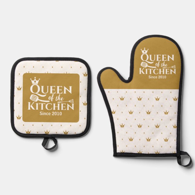 Oven Mitt und Pot Holder Ofenhandschuh & Topflappen-Set (Vorderseite)
