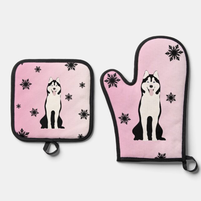 Oven Mitt und Pot Holder Ofenhandschuh & Topflappen-Set (Vorderseite)