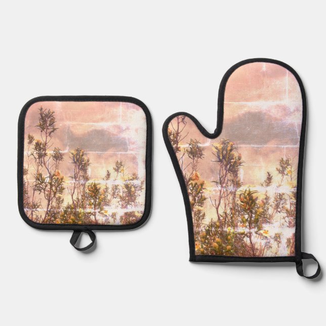 Oven Mitt und Pot Holder Ofenhandschuh & Topflappen-Set (Vorderseite)