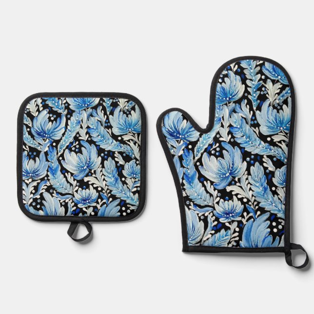 Oven Mitt und Pot Holder Ofenhandschuh & Topflappen-Set (Vorderseite)