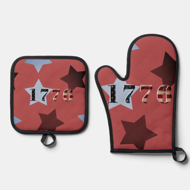 Oven Mitt und Pot Holder Ofenhandschuh & Topflappen-Set (Vorderseite)