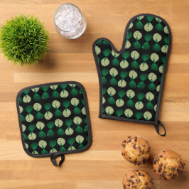 Oven Mitt und Pot Holder Ofenhandschuh & Topflappen-Set