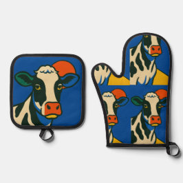 Oven Mitt und Pot Holder Ofenhandschuh & Topflappen-Set