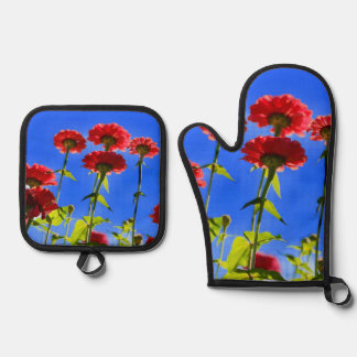 Oven Mitt und Pot Holder Ofenhandschuh & Topflappen-Set