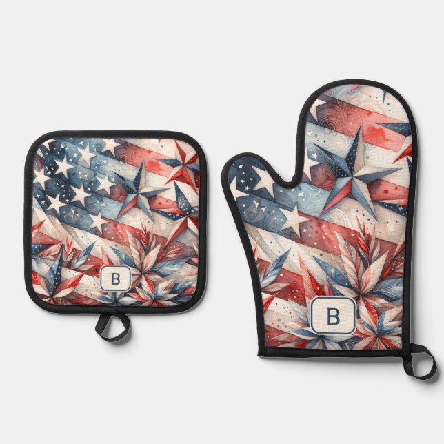 Oven Mitt und Pot Holder Ofenhandschuh & Topflappen-Set (Vorderseite)