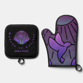 Oven Mitt und Pot Holder Ofenhandschuh & Topflappen-Set