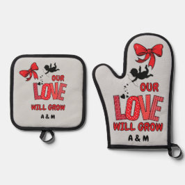 Oven Mitt und Pot Holders O Ofenhandschuh & Topflappen-Set