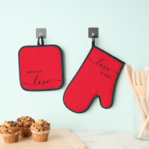 Oven Mitts & Pot Holdings - Liebe zum Bake