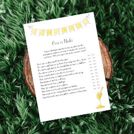 Over and Under Game Teddy Bear and Honey Card Programm