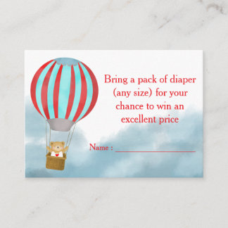 Over the Clouds Baby is Coming Baby Shower Begleitkarte