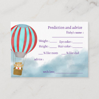 Over the Clouds You Come to Me Baby Shower Hinweiskarte