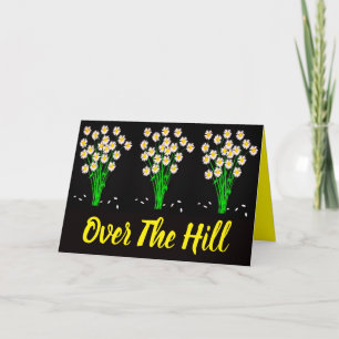 "Over the Hill" & Daisies Grußkarte Karte