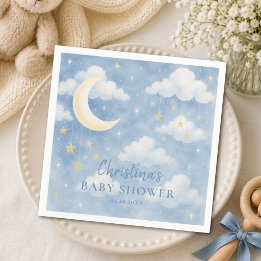 Over the Moon Baby Shower Serviette