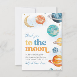 Over the Moon Baby Shower Thank You Cards Dankeskarte