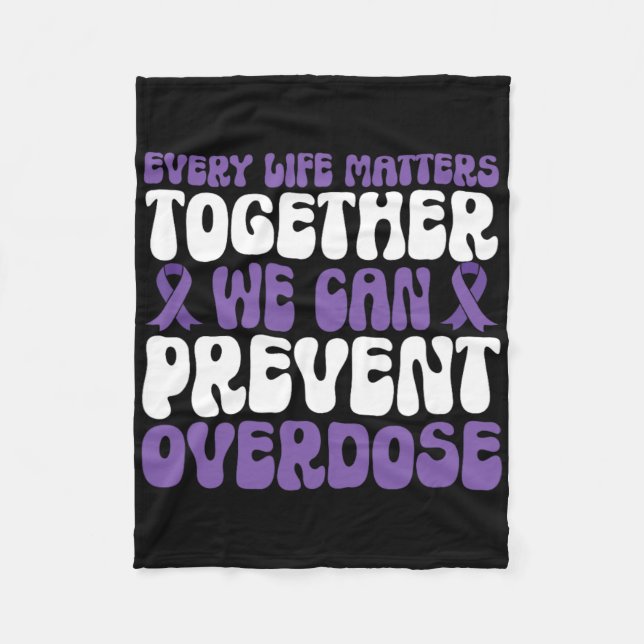 Overdose Awareness – We Can Prevent Overdose  Fleecedecke (Vorderseite)