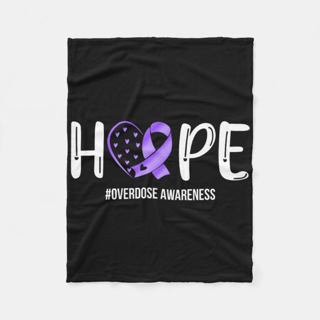 Overdose Warrior Hope Unterstützerteam Overdose be Fleecedecke (Vorderseite)
