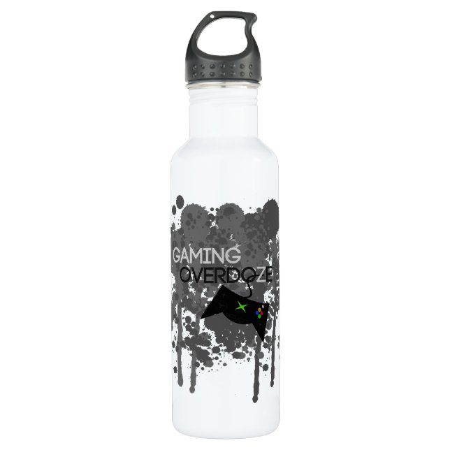 Overdoze Spiel-Spritzer-Flasche Edelstahlflasche (Vorderseite)