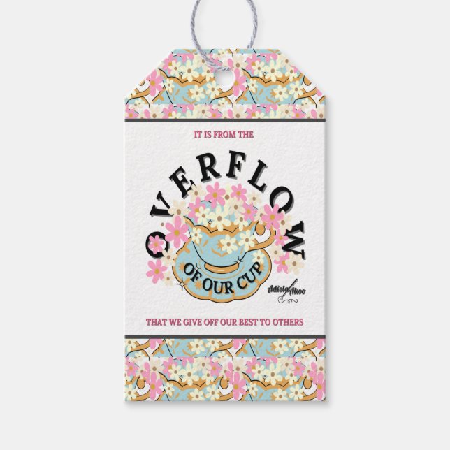 OVERFLOW Floral Geschenk Tag - Adiela Akoo Geschenkanhänger (Vorderseite)