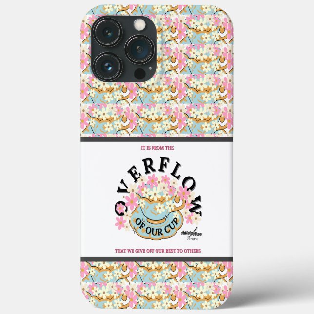 OVERFLOW Floral iPhone Case von Poet Adiela Akoo (Rückseite)