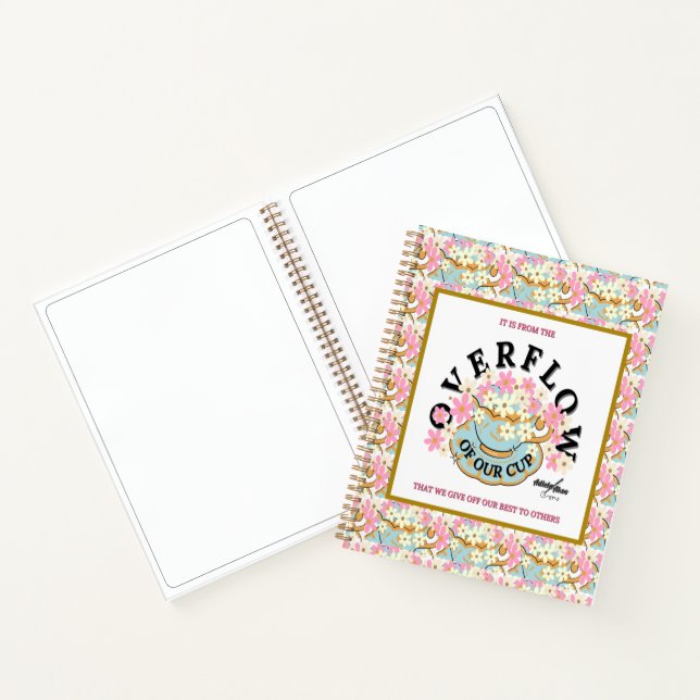 OVERFLOW Floral Spiral Notebook von Adiela Akoo Notizbuch (Innenseite)