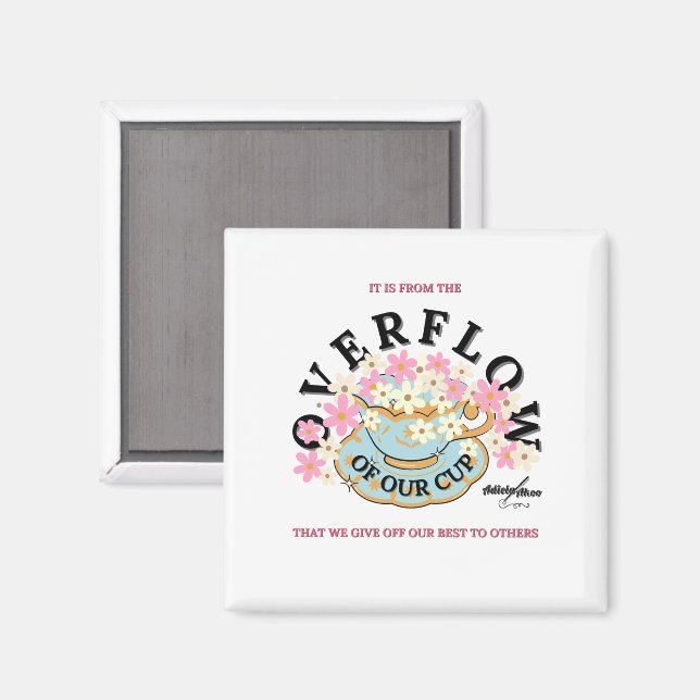 OVERFLOW Square Magnet von Adiela Akoo entworfen (Vorderseite/Rückseite)