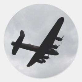 Overhead für Lancaster-Bomber Runder Aufkleber