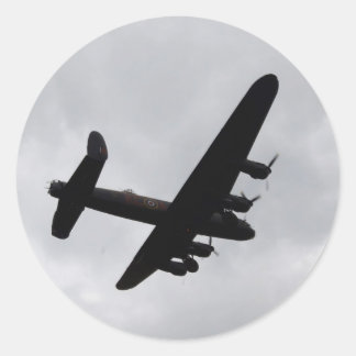 Overhead für Lancaster-Bomber Runder Aufkleber