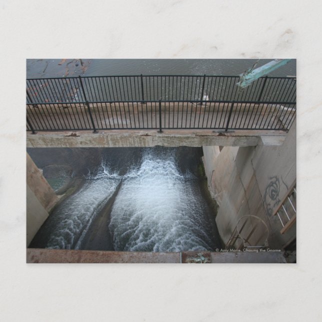 Overholser Dam Postkarte (Vorderseite)