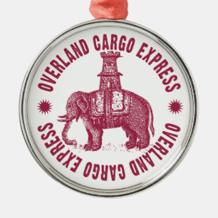Overland Cargo Express Elephant Ornament Aus Metall