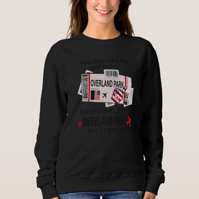 Overland Park Girl  Overland Park Boarding Pass Sweatshirt (Vorderseite)