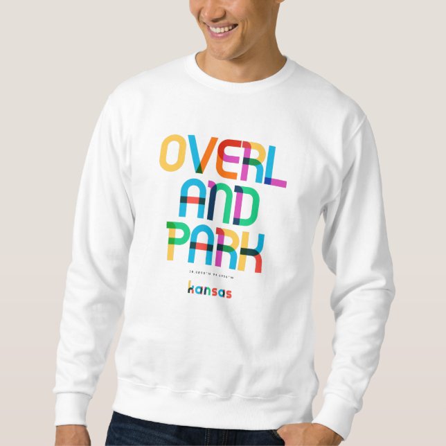 Overland Park Kansas Mitte Jahrhundert, Pop Art, Sweatshirt (Vorderseite)