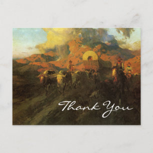 Overland Trail von Frank Tenney Johnson, Danke Postkarte