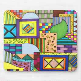 Overlapped Blocks Mousepad