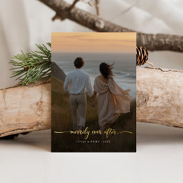 Overlay Cliffside Foto froh immer nach Hochzeit Folien Feiertagskarte