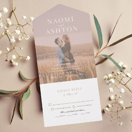 Overlay-Hochzeit All In One Einladung