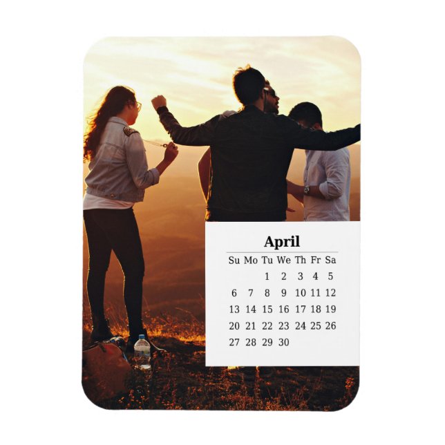 Overlay-Kalender April 2025 Magnet (Vertikal)